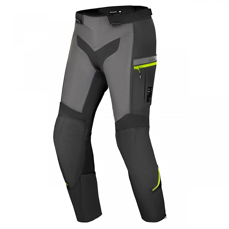 Pantalon moto Shima Alpha noir-gris-jaune fluo