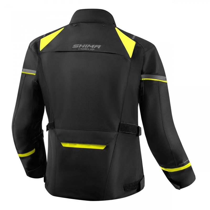 Veste moto Shima Runner noir-jaune fluo