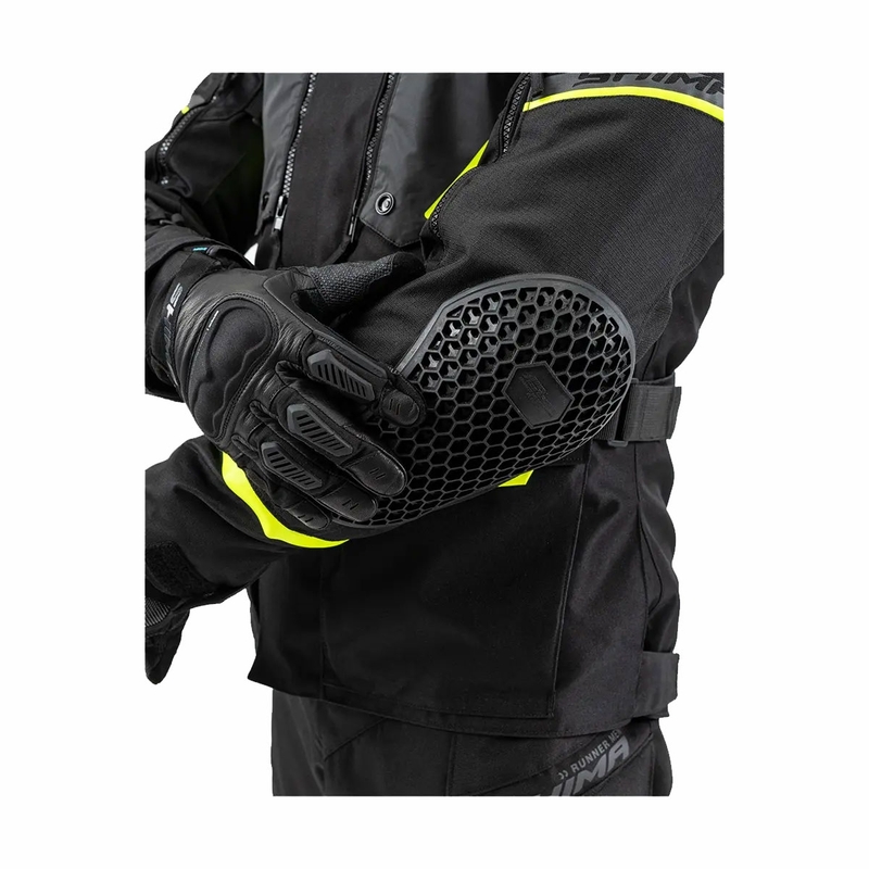 Veste moto Shima Runner noir-jaune fluo