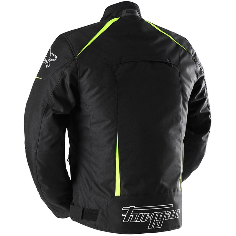 Blouson moto Furygan Yori noir-blanc-jaune fluo