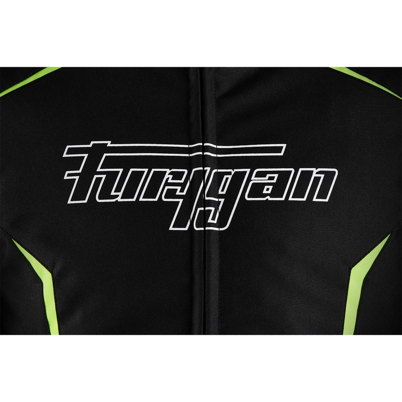 Blouson moto Furygan Yori noir-blanc-jaune fluo