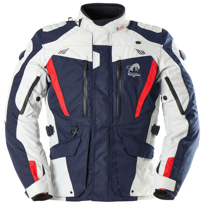 Blouson moto Furygan Apalaches Evo bleu-beige-rouge