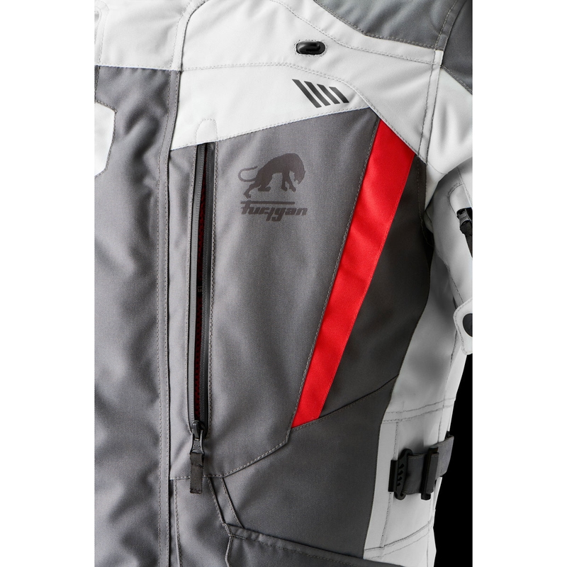 Blouson moto Furygan Apalaches Evo gris-beige-rouge