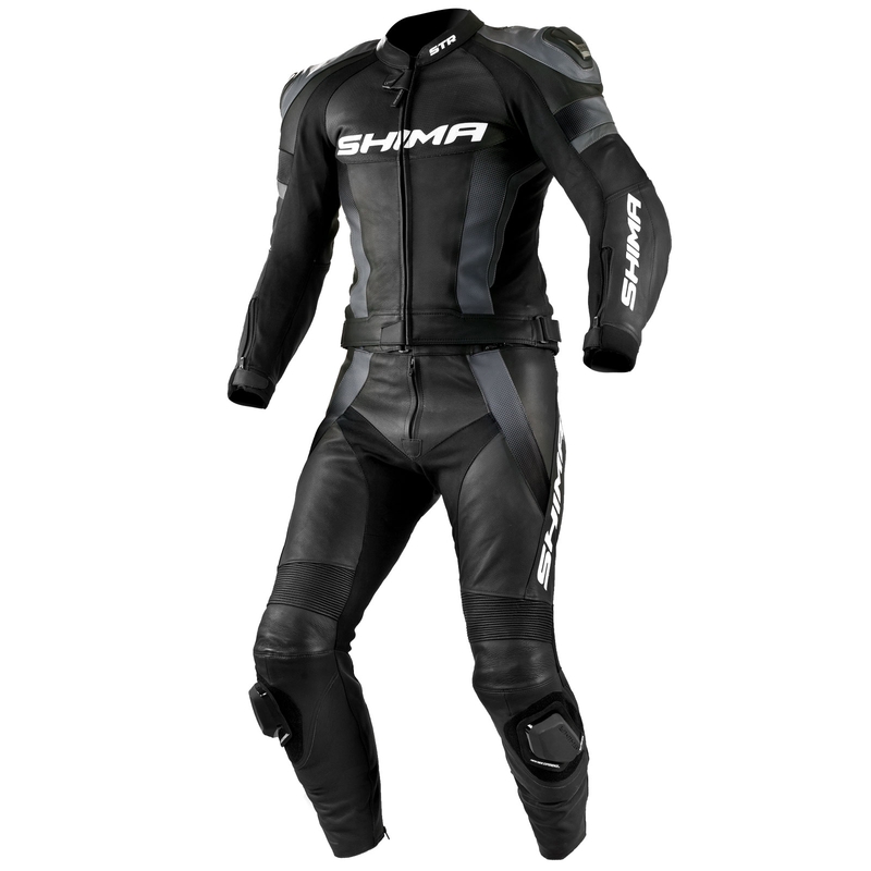 Salopette de moto Shima STR noir-gris soldes