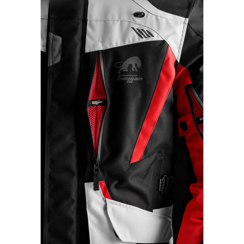 Blouson moto Furygan Apalaches Evo noir-beige-rouge
