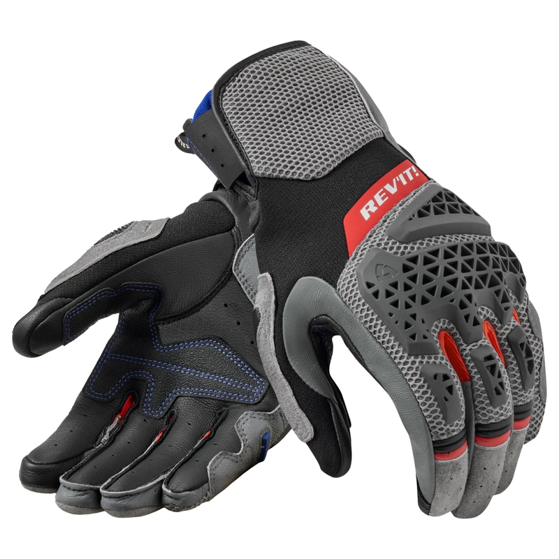 Gants moto Revit Sand 5 gris-rouge