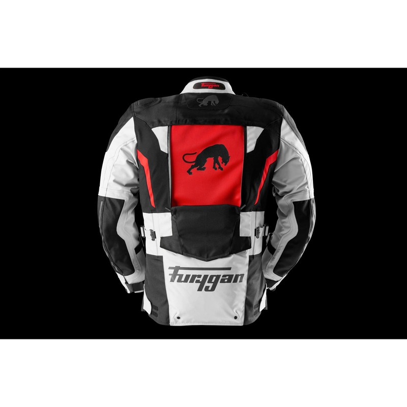 Blouson moto Furygan Montroc Kevlar® Primaloft® 3IN1+ noir-beige-rouge