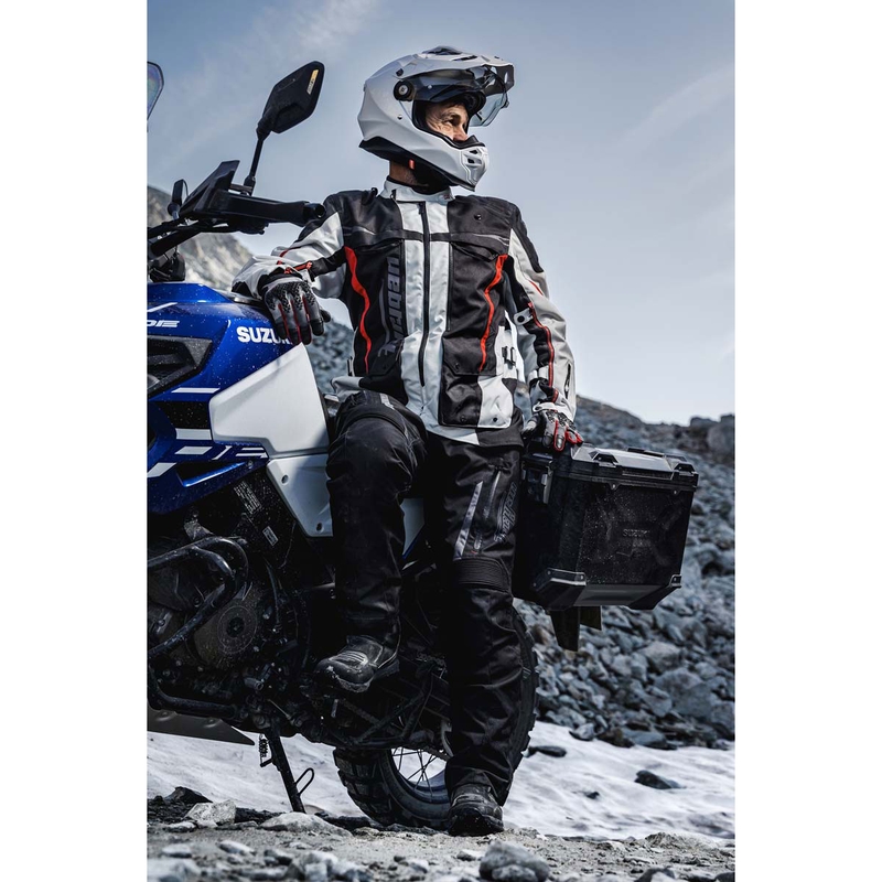 Blouson moto Furygan Montroc Kevlar® Primaloft® 3IN1+ noir-beige-rouge