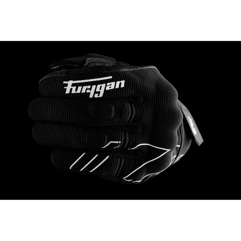 Gants moto Furygan Jet Neon D3O noir-blanc
