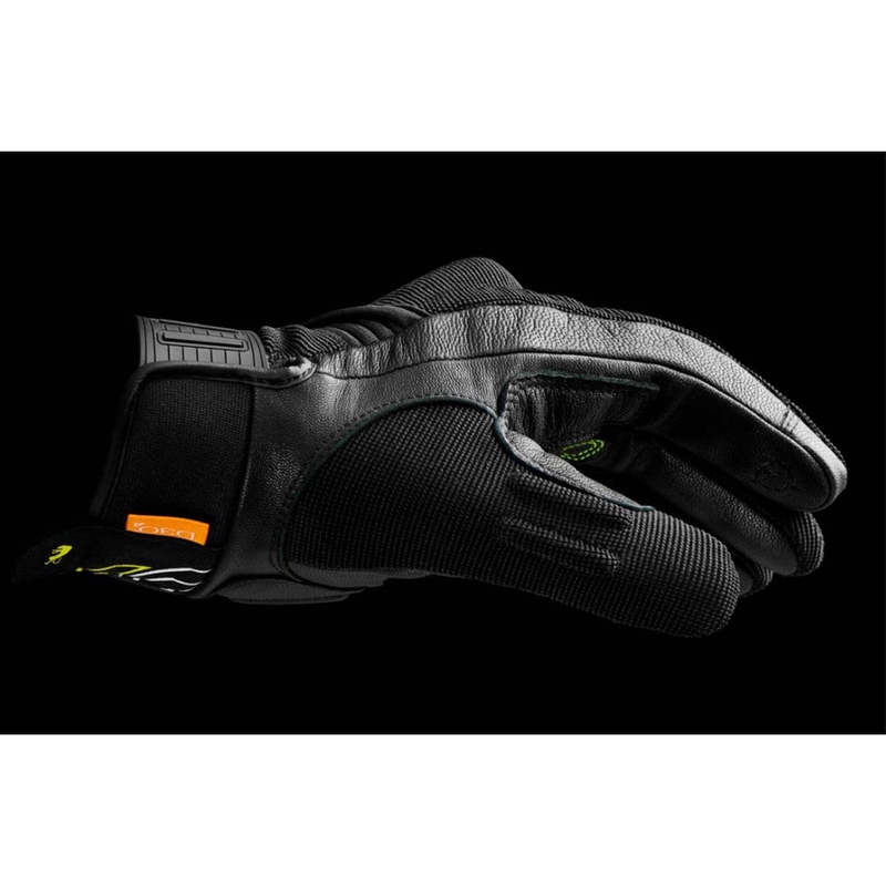 Gants moto Furygan Jet Neon D3O noir-blanc-jaune fluo