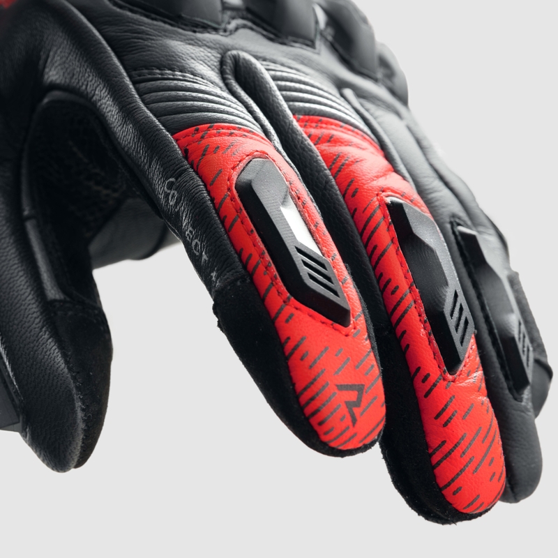Gants moto Rebelhorn Viper noir-gris-rouge fluo