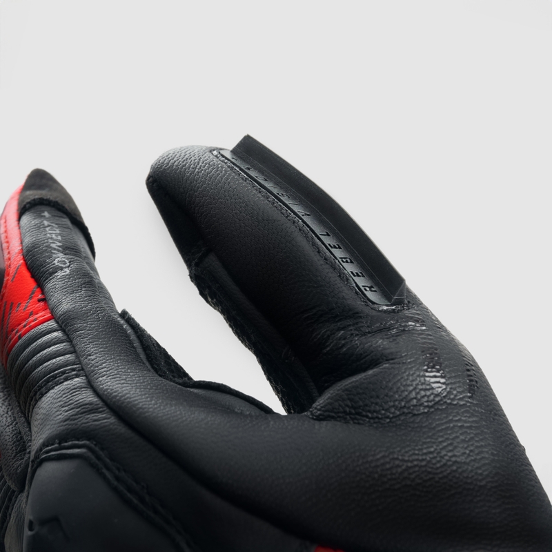 Gants moto Rebelhorn Viper noir-gris-rouge fluo