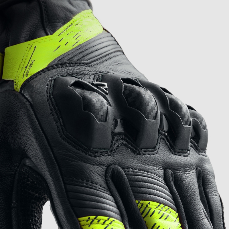 Gants moto Rebelhorn Viper noir-gris-jaune fluo