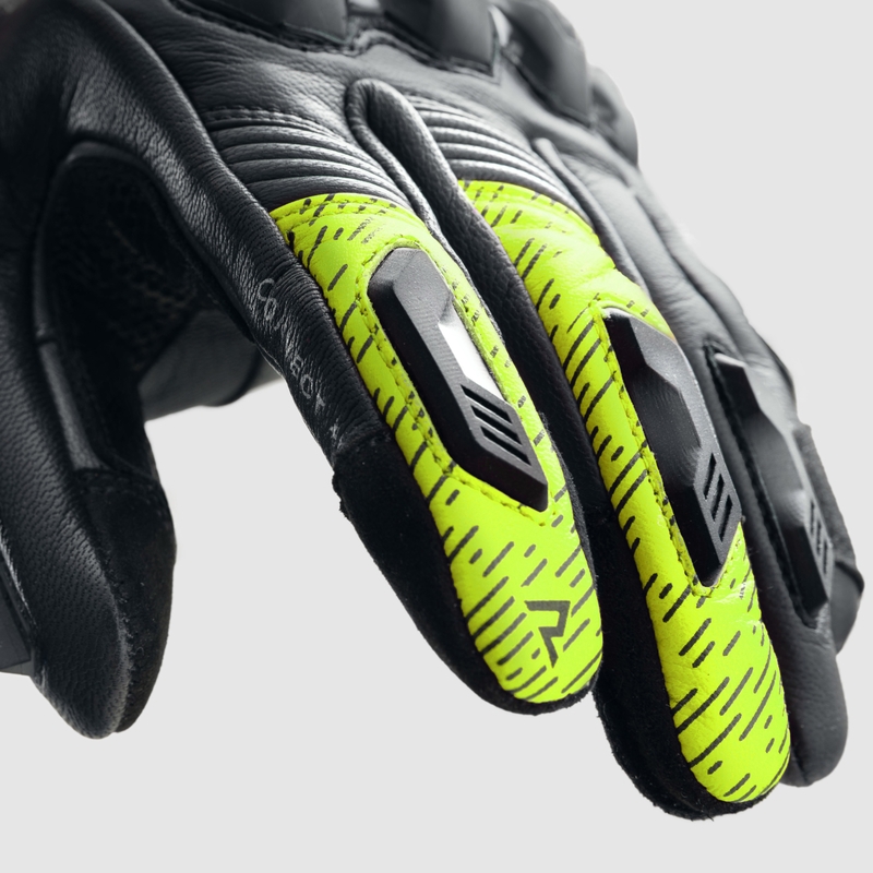 Gants moto Rebelhorn Viper noir-gris-jaune fluo
