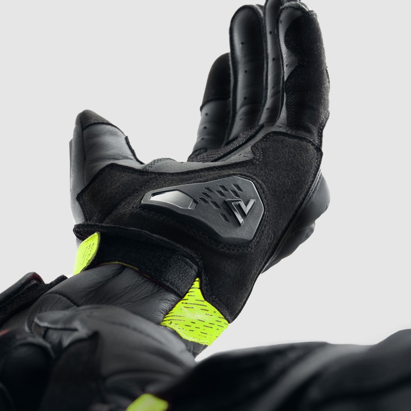 Gants moto Rebelhorn Viper noir-gris-jaune fluo