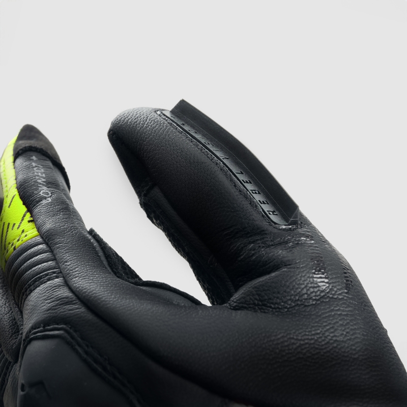 Gants moto Rebelhorn Viper noir-gris-jaune fluo