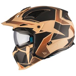 Casque jet MT Streetfighter SV S P1R B9 noir-marron-beige