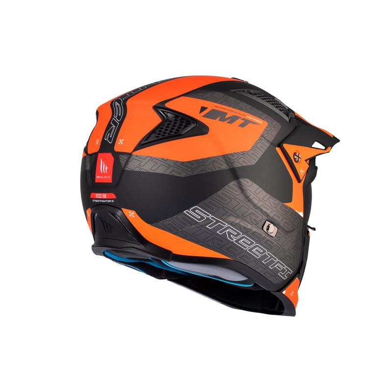 Casque ouvert avec masque MT Streetfighter SV Totem B4 noir-gris-orange