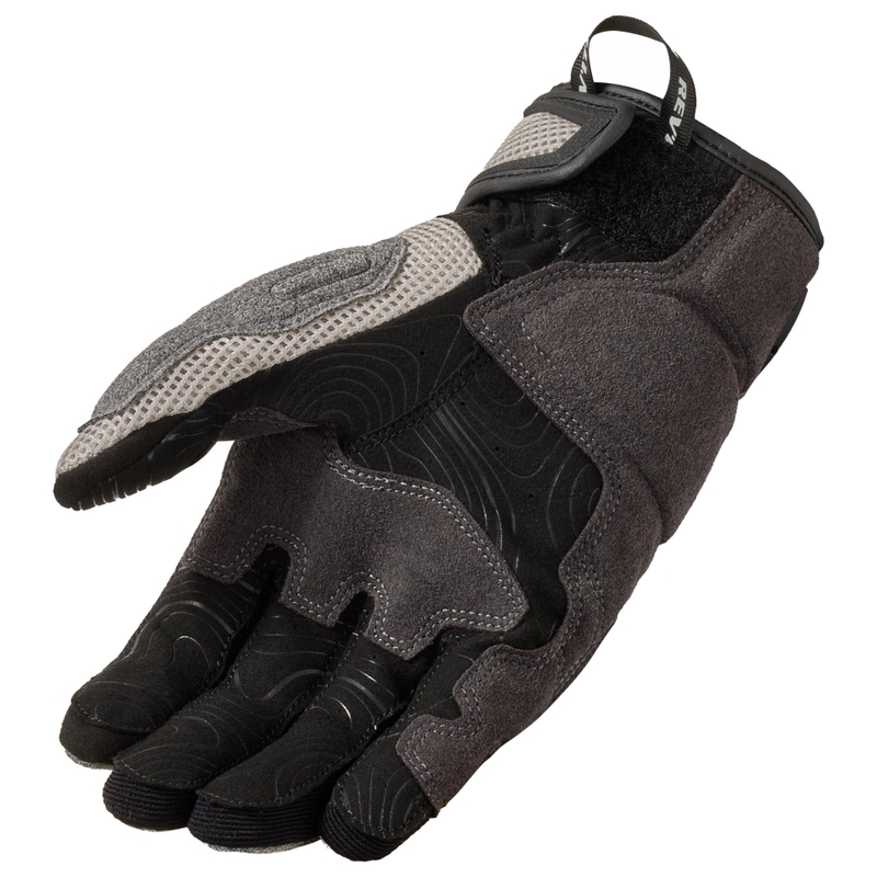 Gants de moto Revit Cavern gris clair-noir