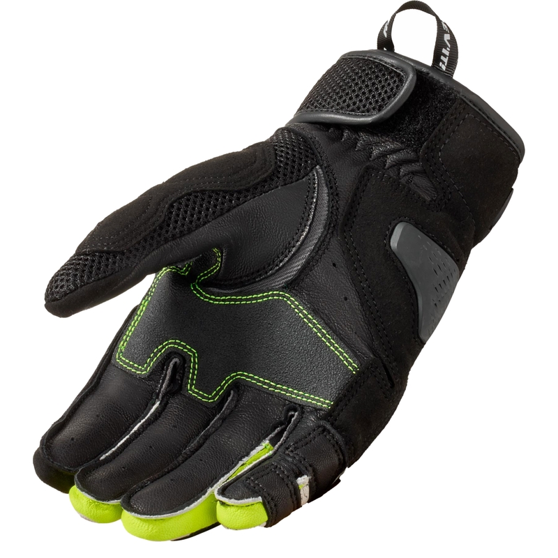 Gants moto Revit Blaze gris clair-jaune fluo