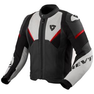 Veste moto en cuir Revit Automate noir-gris clair