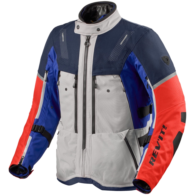 Veste moto Revit Sand 5 H2O argent-bleu