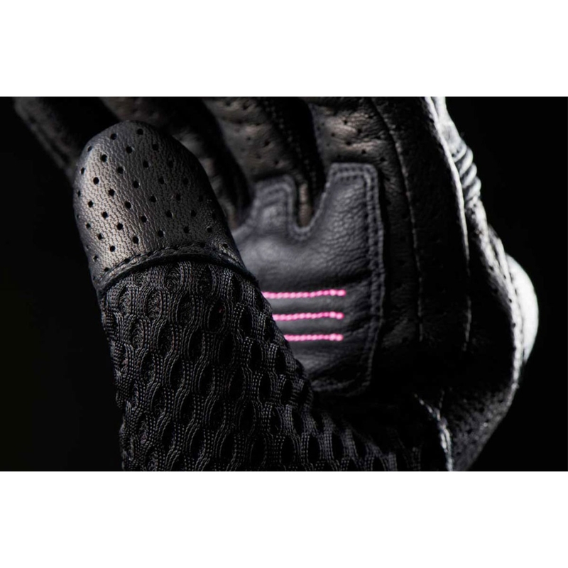 Gants moto femme Furygan TD Air Lady noir-blanc-rose
