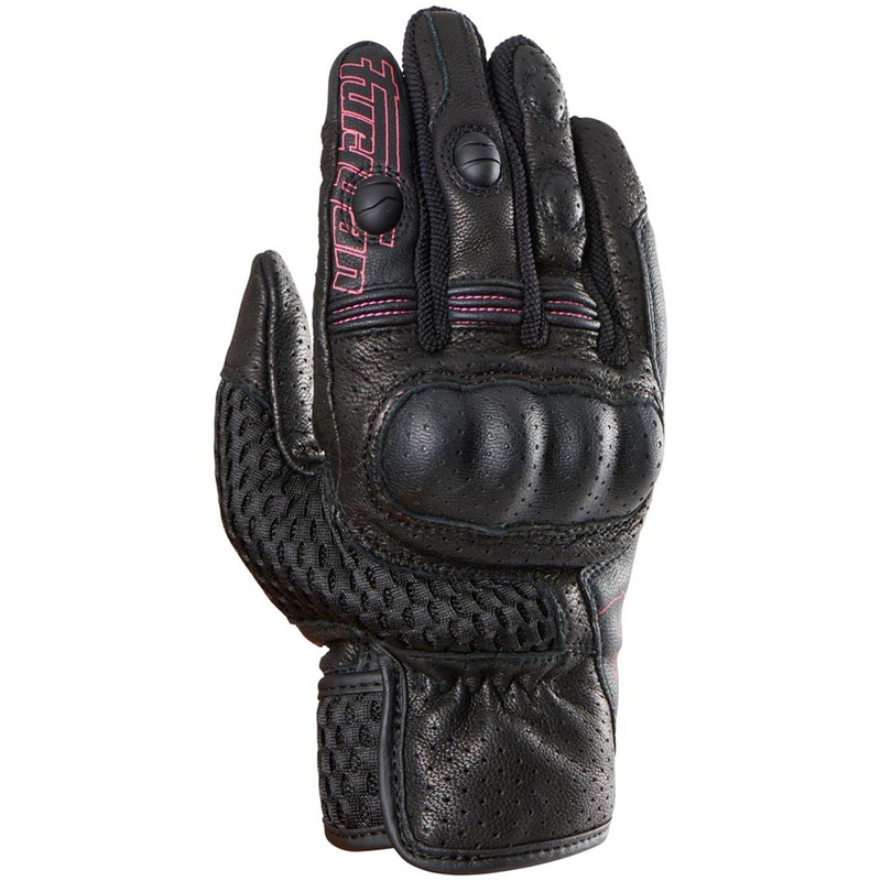 Gants moto femme Furygan TD Air Lady noir-blanc-rose