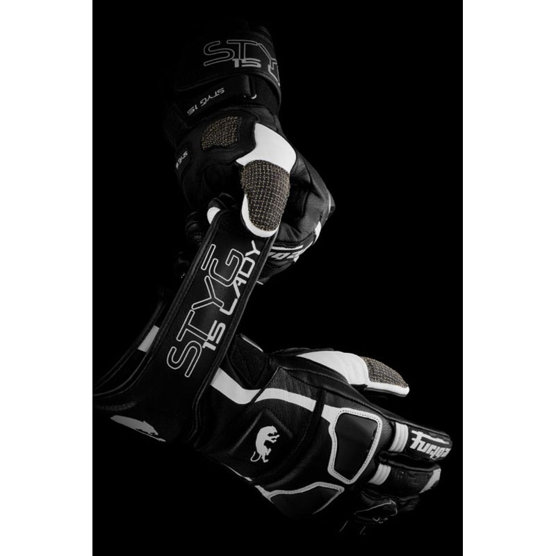 Gants moto femme Furygan Styg 15 Lady noir-blanc