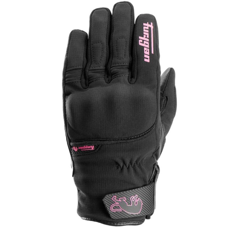 Gants moto femme Furygan Jet Lady All Season D3O® Evo noir-rose