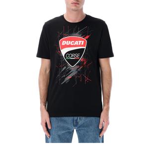 T-shirt Ducati à texture rayée noir