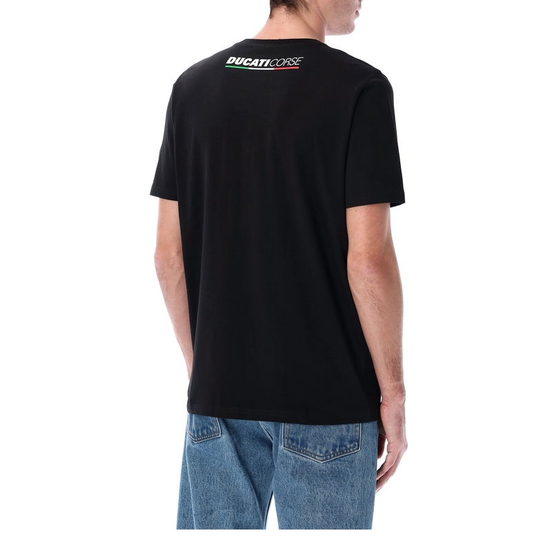 T-shirt Ducati à texture rayée noir
