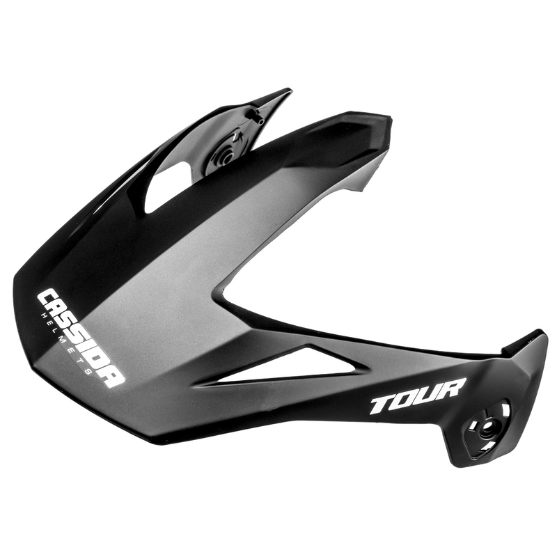 Visière pour casques Cassida Tour compatible plexiglas chauffant, noir mat