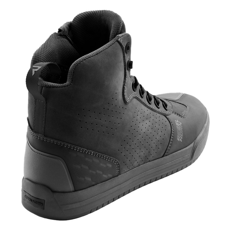 Bottes de moto en cuir noir Rebelhorn Spike