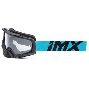 Lunettes de motocross iMX Dust noir-bleu avec plexiglas transparent