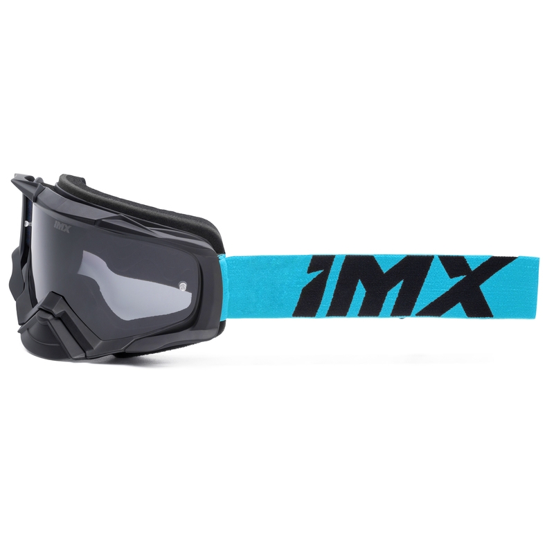 Lunettes de motocross iMX Dust noir-bleu avec plexiglas transparent