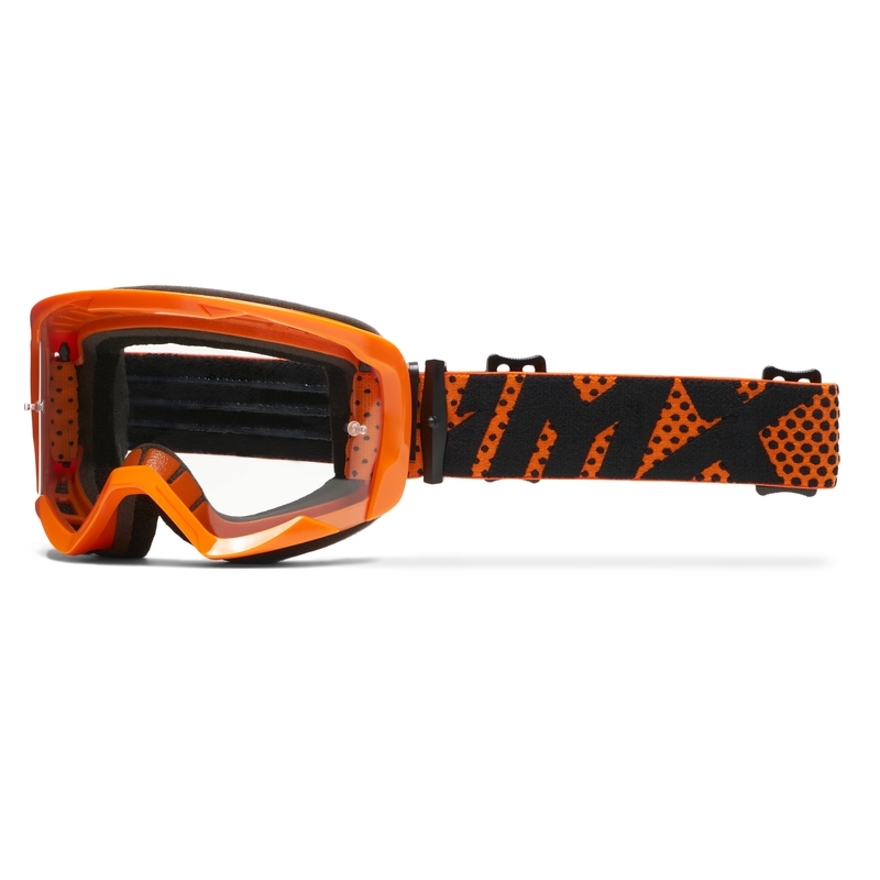 Lunettes de moto iMX Endurance Flip orange avec plexiglas transparent