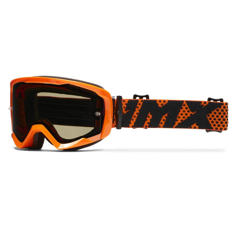 Lunettes de moto iMX Endurance Flip orange avec plexiglas transparent