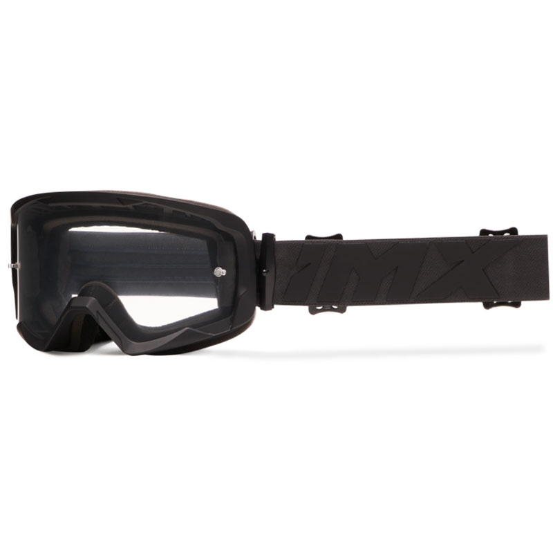 Lunettes de moto iMX Endurance Flip noir-noir avec plexiglas transparent