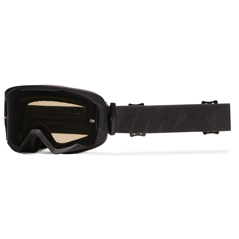 Lunettes de moto iMX Endurance Flip noir-noir avec plexiglas transparent
