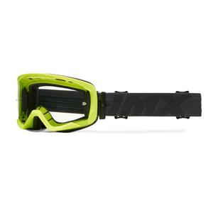 Lunettes moto iMX Endurance Flip jaune fluo-noir avec plexiglas transparent