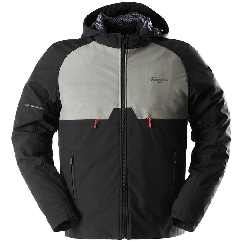 Veste moto Furygan Addax noir-vert kaki