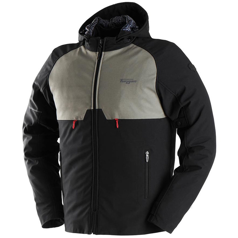 Veste moto Furygan Addax noir-vert kaki