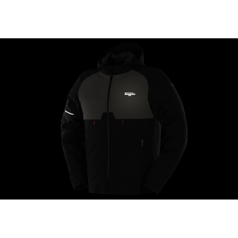 Veste moto Furygan Addax noir-vert kaki