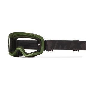 Lunettes de moto iMX Endurance Flip vert-noir avec plexiglas transparent
