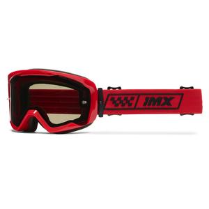 Lunettes moto iMX Endurance Race rouge-rouge avec plexiglas fumé