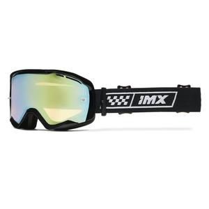 Lunettes de moto iMX Endurance Race noir-blanc avec plexiglas iridium