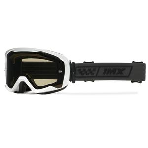 Lunettes moto iMX Endurance Race blanc-noir avec plexiglas fumé