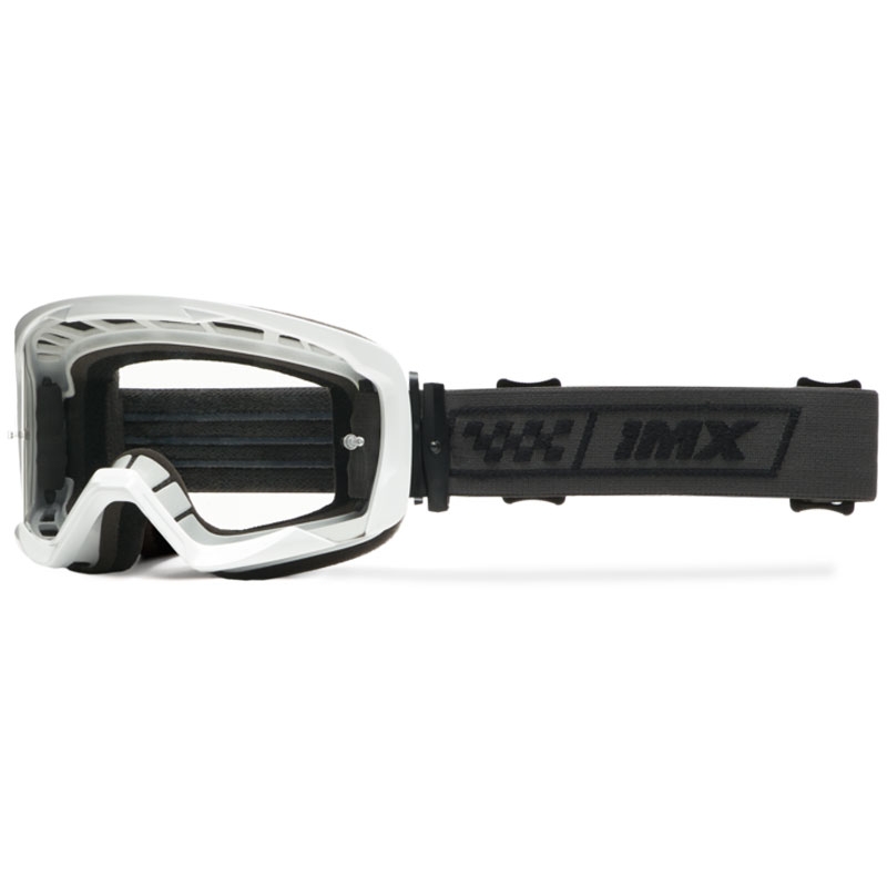 Lunettes moto iMX Endurance Race blanc-noir avec plexiglas fumé