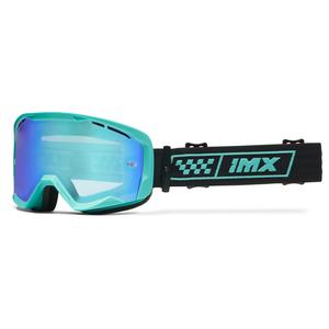 Lunettes moto iMX Endurance Race turquoise-noir avec plexiglas iridium